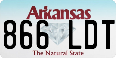 AR license plate 866LDT