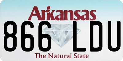 AR license plate 866LDU