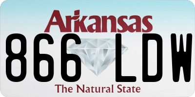 AR license plate 866LDW