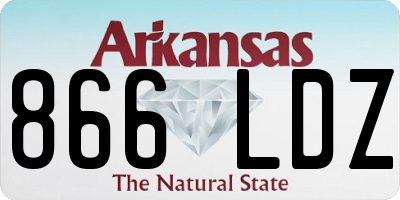 AR license plate 866LDZ