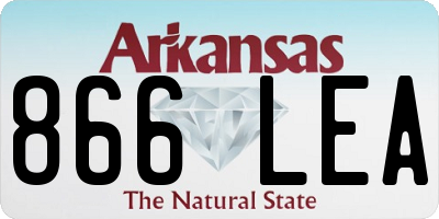 AR license plate 866LEA