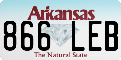 AR license plate 866LEB