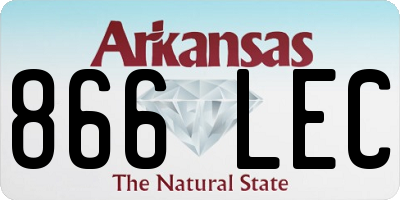 AR license plate 866LEC