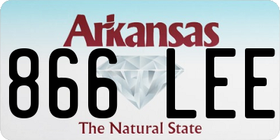 AR license plate 866LEE