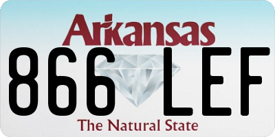 AR license plate 866LEF