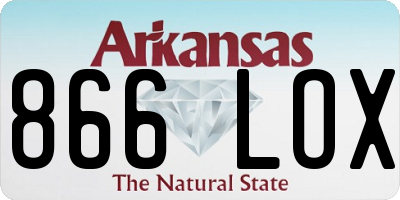 AR license plate 866LOX