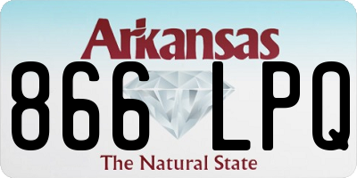 AR license plate 866LPQ