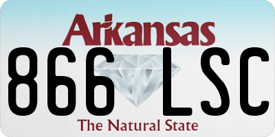 AR license plate 866LSC