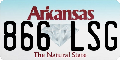 AR license plate 866LSG