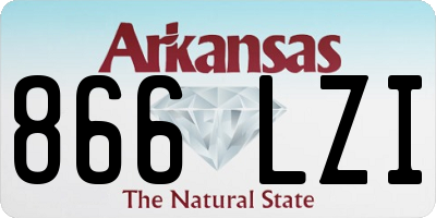 AR license plate 866LZI
