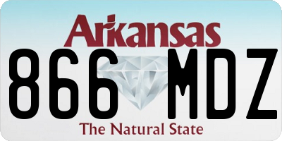 AR license plate 866MDZ