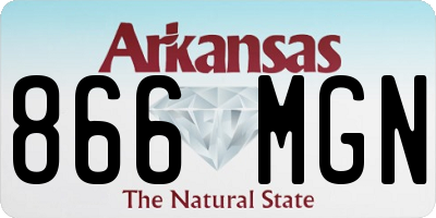 AR license plate 866MGN