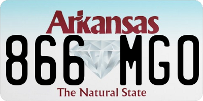 AR license plate 866MGO