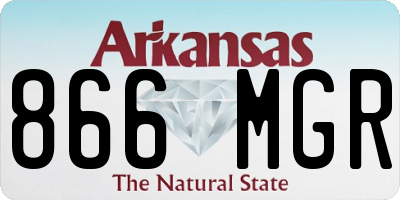 AR license plate 866MGR