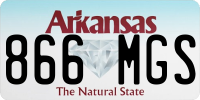AR license plate 866MGS
