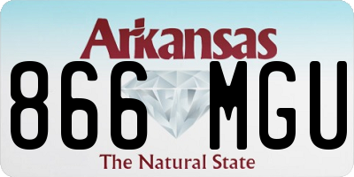 AR license plate 866MGU