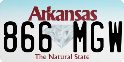 AR license plate 866MGW