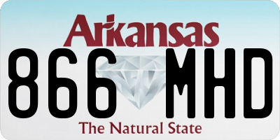 AR license plate 866MHD