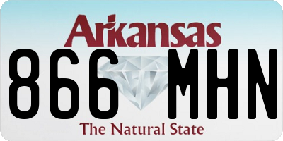 AR license plate 866MHN