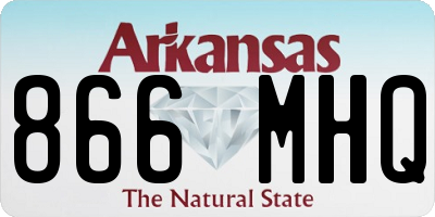 AR license plate 866MHQ