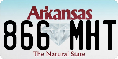 AR license plate 866MHT