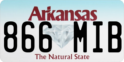 AR license plate 866MIB