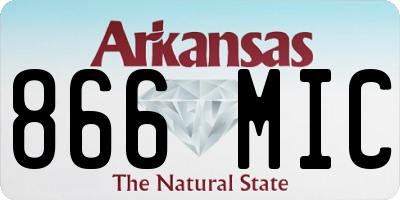 AR license plate 866MIC