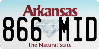 AR license plate 866MID