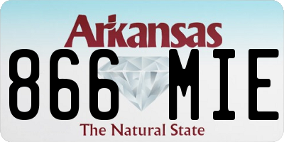 AR license plate 866MIE