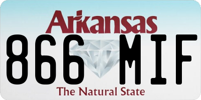 AR license plate 866MIF