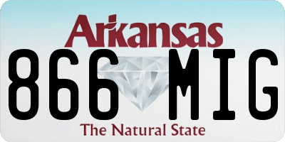 AR license plate 866MIG