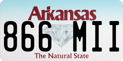 AR license plate 866MII