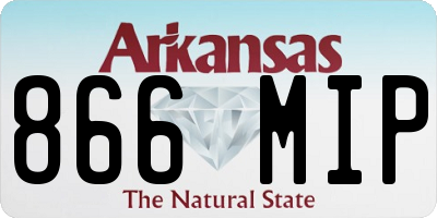 AR license plate 866MIP