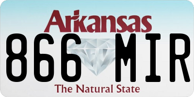 AR license plate 866MIR