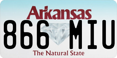 AR license plate 866MIU