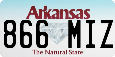 AR license plate 866MIZ