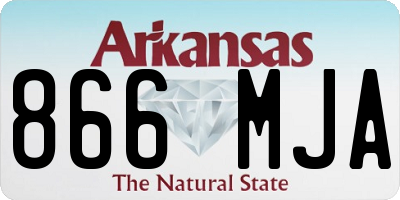 AR license plate 866MJA