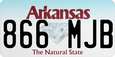 AR license plate 866MJB