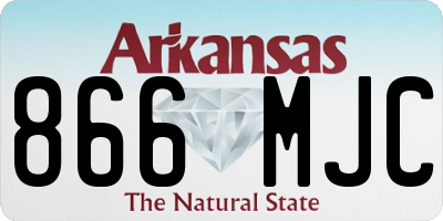 AR license plate 866MJC