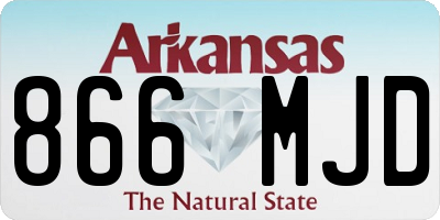 AR license plate 866MJD