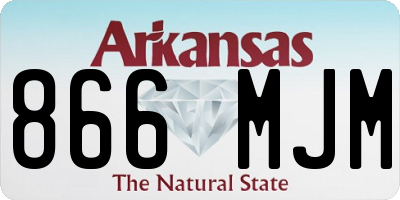 AR license plate 866MJM