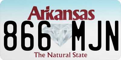 AR license plate 866MJN