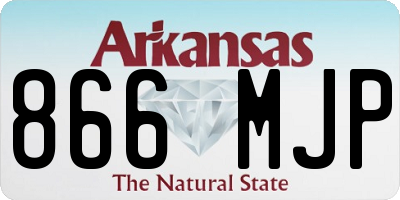 AR license plate 866MJP