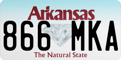 AR license plate 866MKA