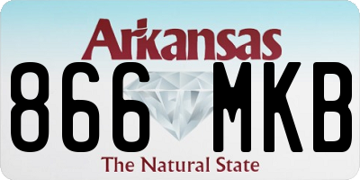 AR license plate 866MKB