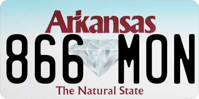 AR license plate 866MON