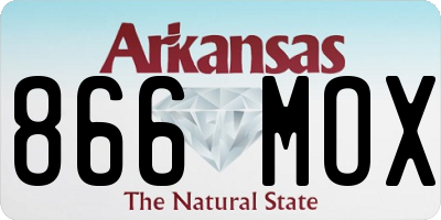 AR license plate 866MOX