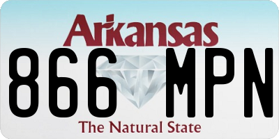 AR license plate 866MPN