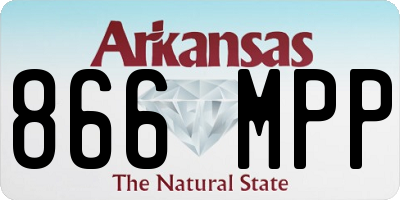 AR license plate 866MPP