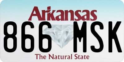 AR license plate 866MSK